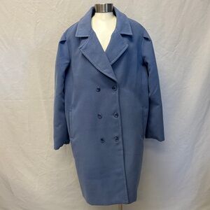 JustFab Classic Blue Pea Coat